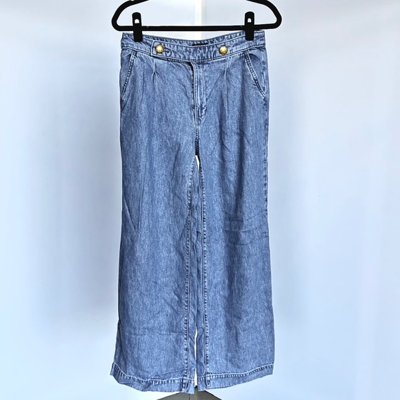 Talbots WIDE LEG TROUSER JEANS - NAOMI WASH - Picture 3 of 5